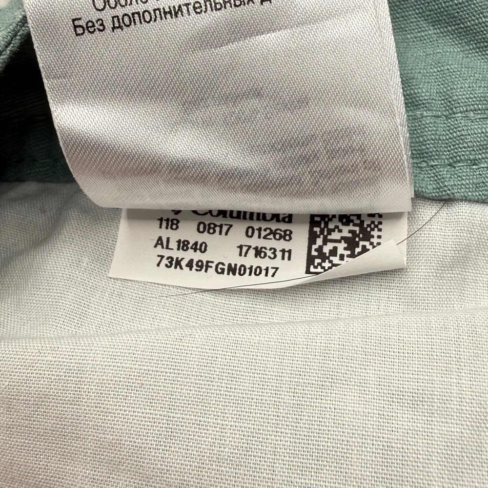 Columbia Womens Sage Green Cotton Canvas Outdoor Hiking‎ Shorts Size 12 - Picture 9 of 9